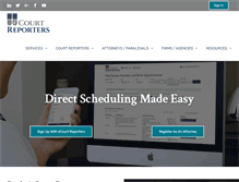Tablet Screenshot of ecourtreporters.com